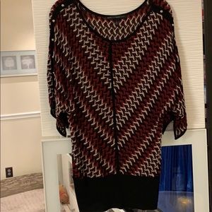 White House Black Market Chevron Top